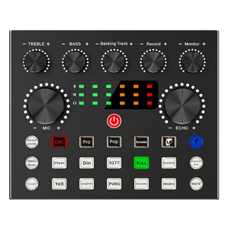 Bluetooth Live Sound Card Metal Shell Smart Audio Repair Voice Converter for Karaoke Singing Home and Video | Электроника