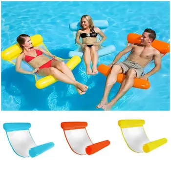 

New Inflatable Foldable Water Hammock Recliner Inflatable Floating Bed Swimming Pool Floating Swimming Mattress Swimming Ring