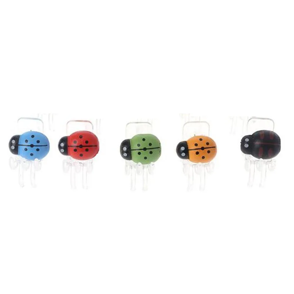 30pcs/lot Cute Ladybug Orchid Clips Garden Flower Clips Plant Stem Support Help Vines Grow 2x2.5cm