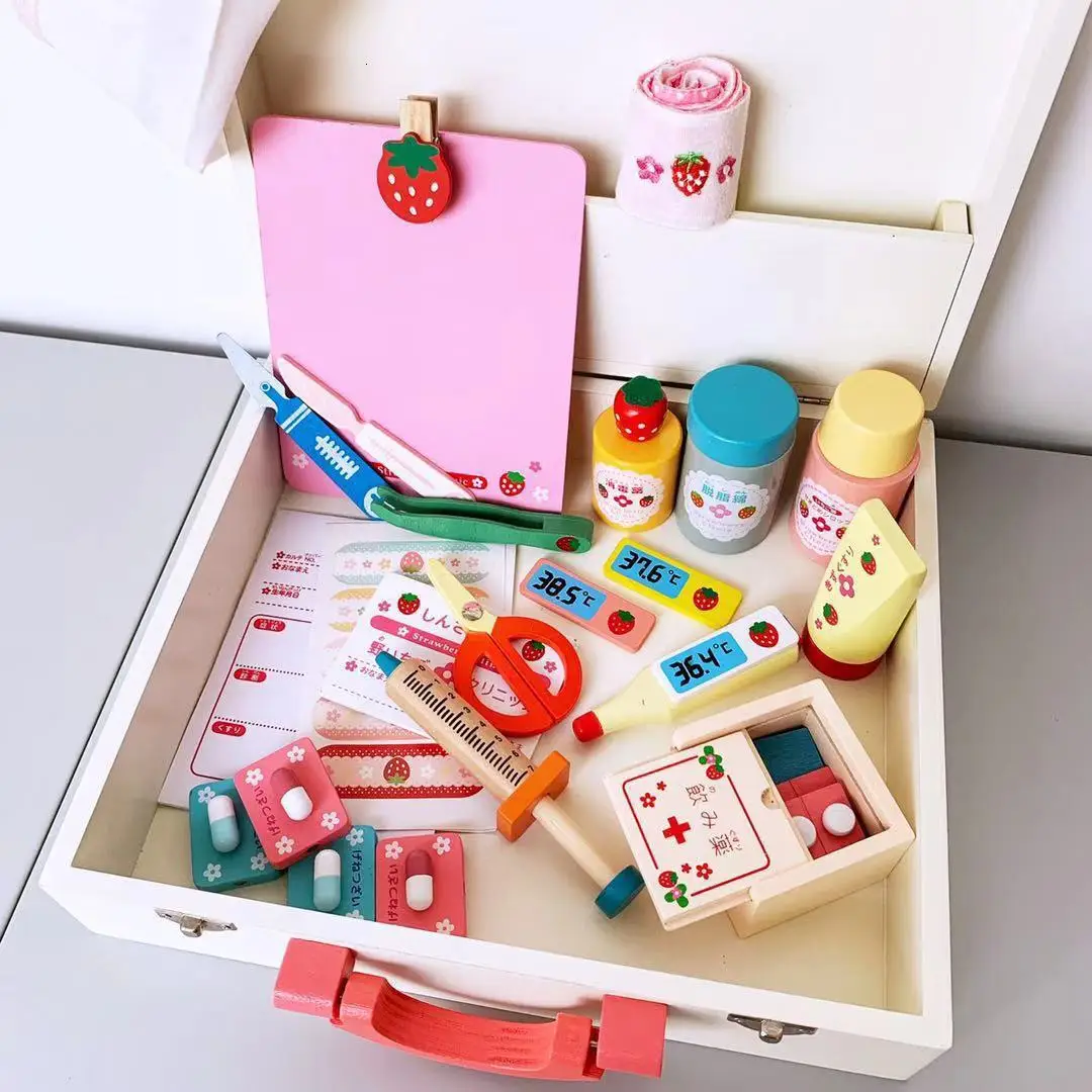 Моделирование маленький доктор игрушка набор девочка инструмент медицинская медицина коробка инъекции медсестры ребенок игровой дом стетоскоп
