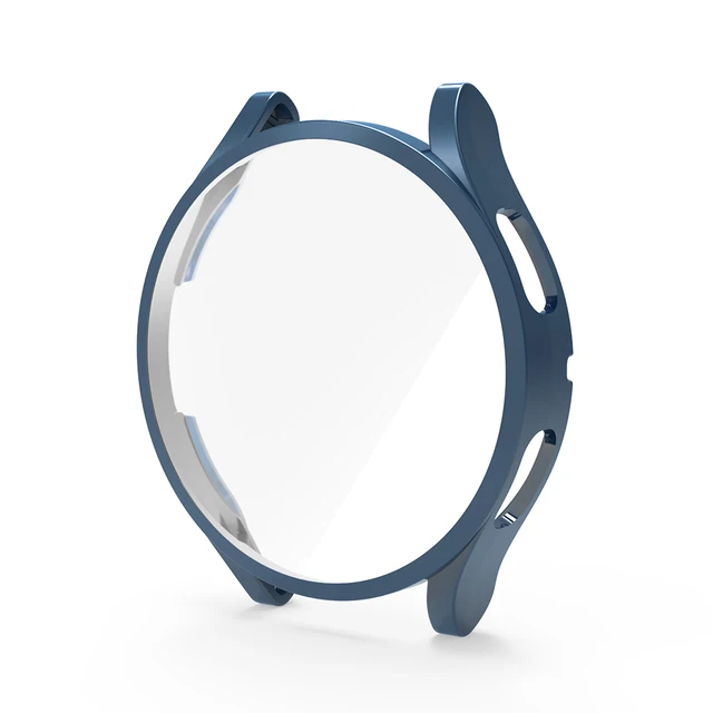 Samsung Galaxy Watch 4 Screen Protector 40mm 44mm, All-Around TPU Anti-Scratch Flexible Case Soft Protective Bumper Cover Blue