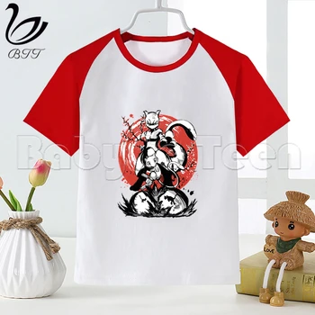 

Mewtwo Watercolor Ink Art Pokemon Villain Baby Girls Tshirt Boy Summer Casual T-shirts Kids Children's Tops Girl's Summer Tee