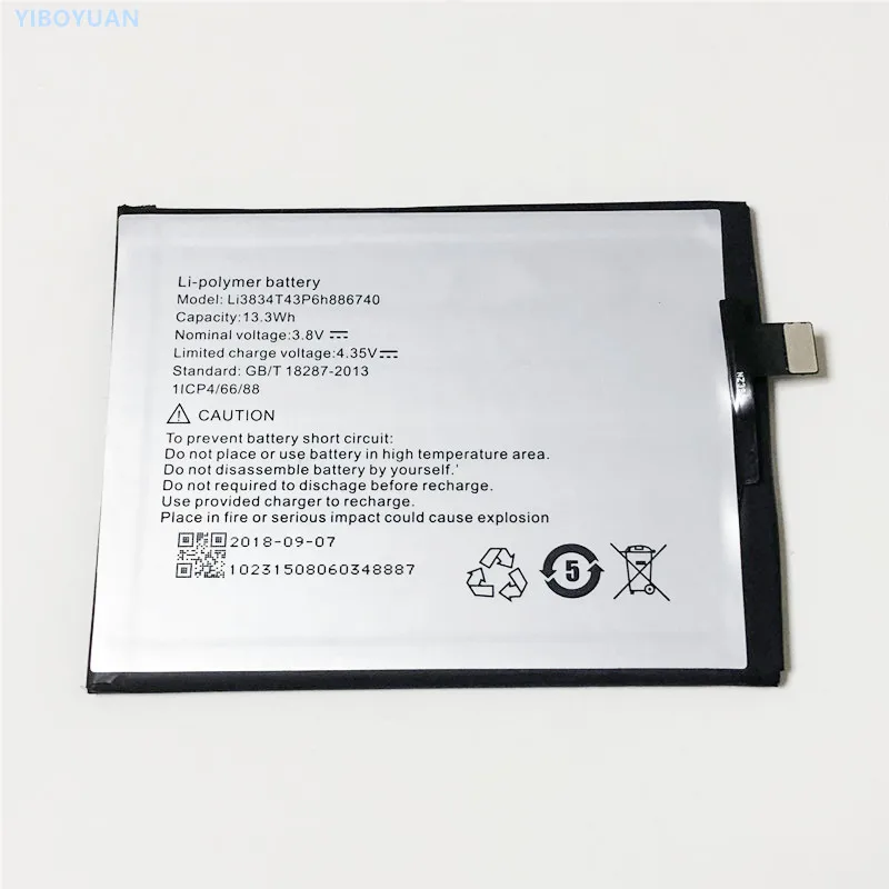 

3.8V 13.3Wh Li3834T43P6h886740 For UMI Emax Iron Battery