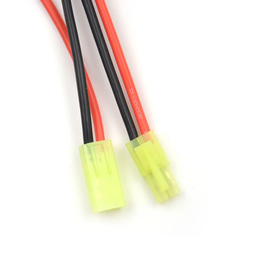 4-Pack OliRC Big Tamiya Male Connector Adapters With 5cm 14AWG Wire (C87-4)