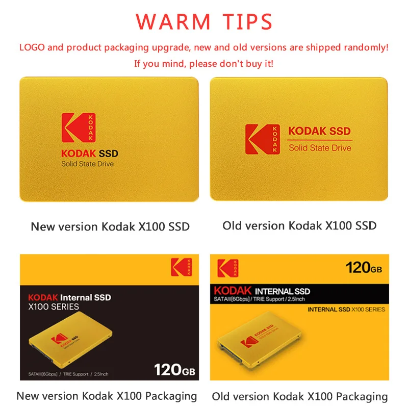 New Original Kodak X100 SATAIII SSD 120GB 240GB 480GB 960GB 2.5 Hard Drive Disk Laptop Desktop Internal solid state drive