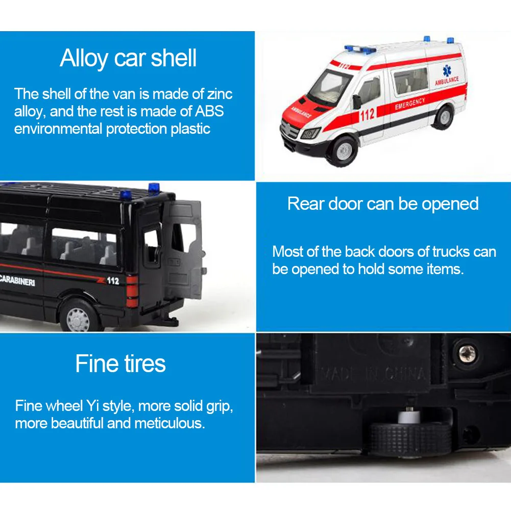 Модель игрушечного автомобиля из сплава, аварийная скорая помощь, спасательная модель автомобиля, развивающие игрушки и игрушки, игрушки для детей