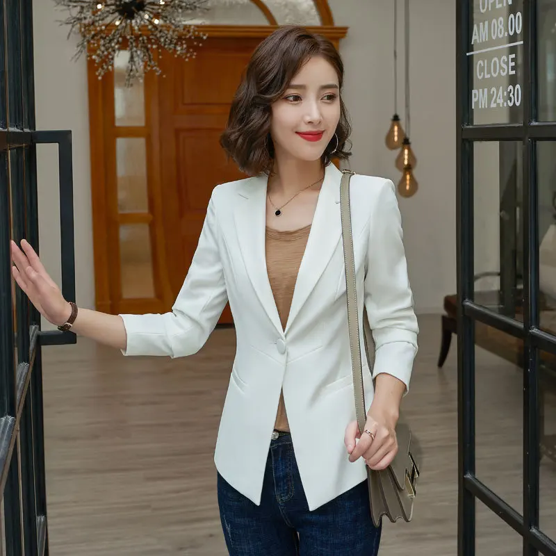 

Yzh9509 Autumn New Style 2019 Korean-style Slim Fit Long Sleeve Small Suit WOMEN'S Coat Slim Fit Korean-style