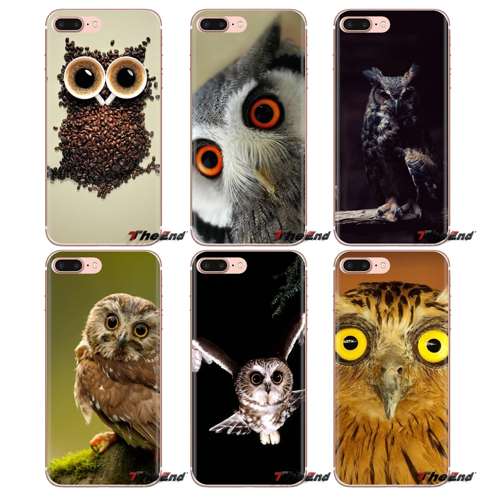 For Huawei G7 G8 P7 P8 P9 Lite Honor 4C 5X 5C 6X Mate 7 8 9 Y3 Y5 Y6 II 2 Pro 2017 Cool Owl Soft Transparent Cases Covers |