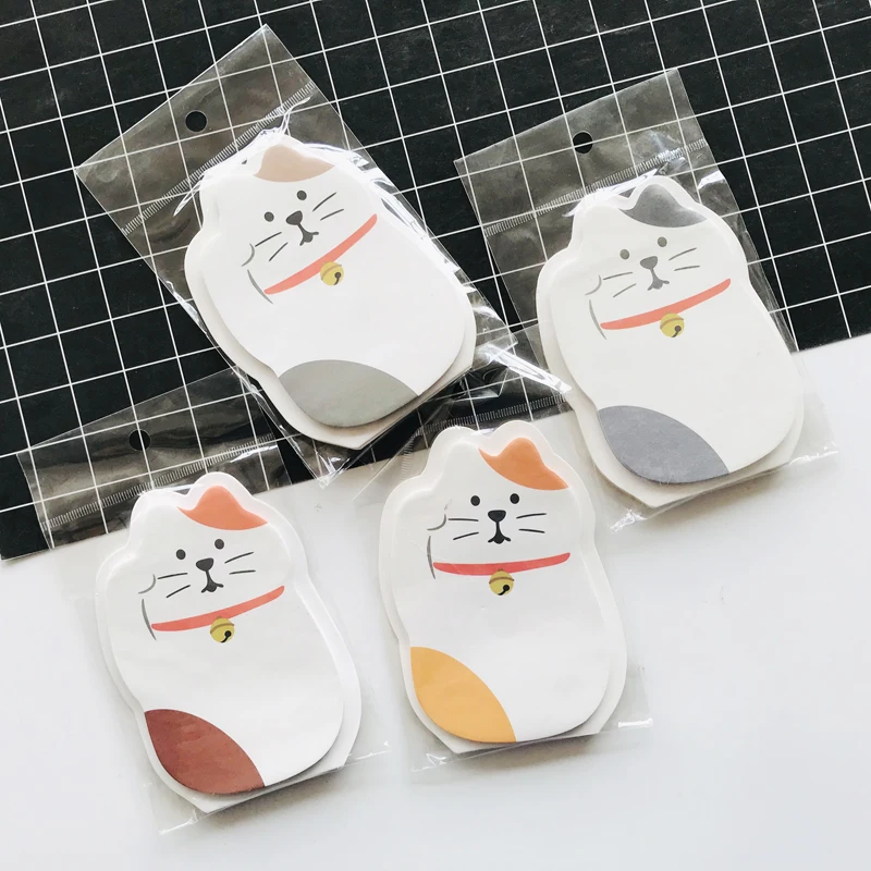 30 страниц Kawaii японский Lucky Cat блокноты маркер бумага для заметок на клейкой основе Декор школы канцелярские принадлежности
