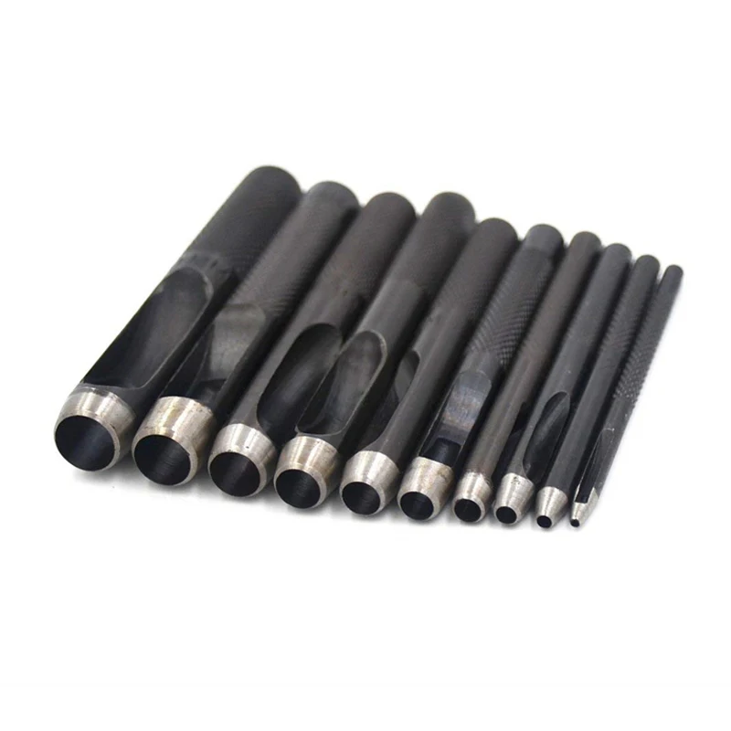 1-25mm Leathercraft Tool Set Punching Leather Hole Punch Round Steel Leather Craft Hollow Hole Punch Metal Gaskets  Rubber Tools images - 6