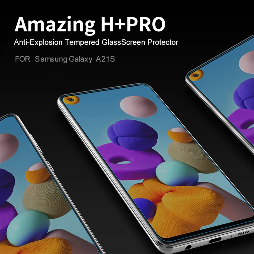 Закаленное стекло для Samsung Galaxy A21S NILLKIN Amazing H + Pro устойчивое 2.5D Защита