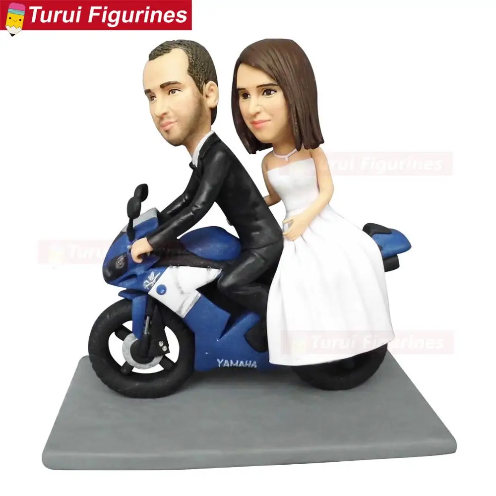 bride and groom horse wedding ceremony cake toppers cake stands sculpture dolls polymer clay figure