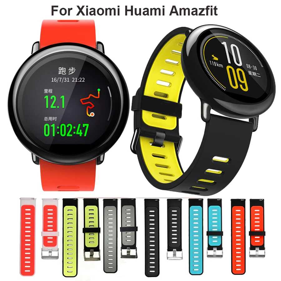 Для Amazfit pace браслет ремешок умные аксессуары 22 мм мягкий силиконовый браслет для оригинального Xiaomi Huami Amazfit Stratos 2 2S