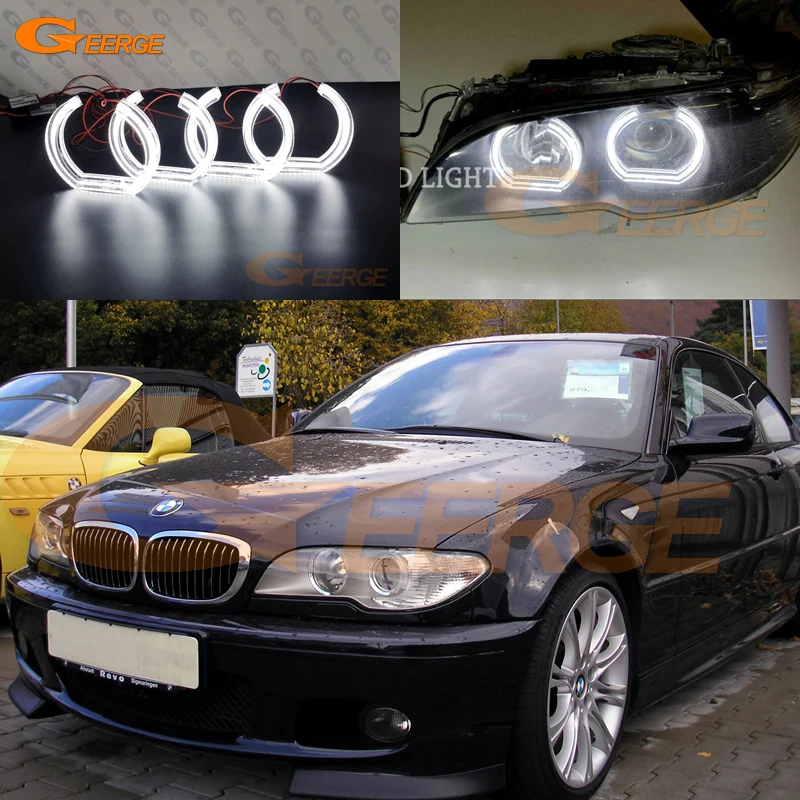 

For BMW 3 Series E46 325ci 330ci Coupe Cabrio 2004 2005 2006 LCI Excellent DTM Style Ultra bright led Angel Eyes kit halo rings