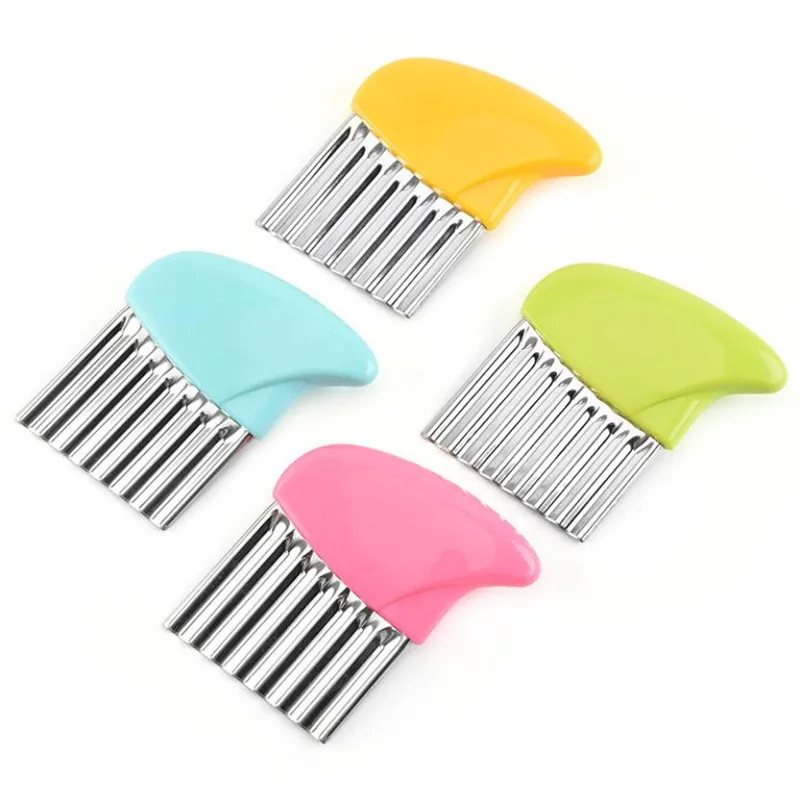 Wave Onion Potato Slices Cutter Knife Kitchen Gadget