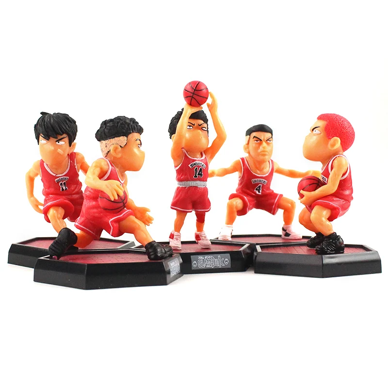 5pcs/set Slam Dunk Rukawa Kaede Hanamichi Sakuragi Figure PVC Model Toy Doll Anime Basketball Player Figurine | Игрушки и хобби