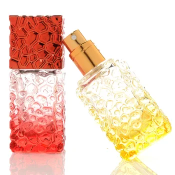 

Free Ship 25Ml Clear Square Glass Perfume Colorful Bottle Spray Fine Mist Atomizer Aromatherapy Moisturizing Cosmetic Refillable