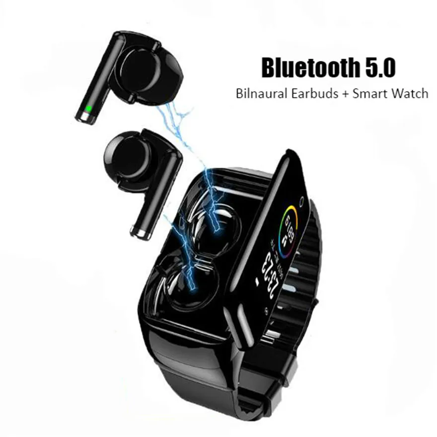 Умные часы умные сенсорный фитнес браслет наушники Tws Bluetooth гарнитура настоящие