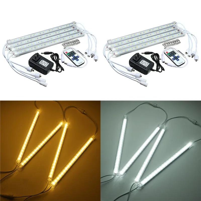 

High Brightness LED Bar Lights DC12V 4 X 30CM Kitchen Night Light Under Cabinet Counter SMD5630 LED Strip Lamp Bar Full Kit