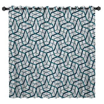 

Irregular Geometric Pattern Window Treatments Curtains Valance Window Blinds Bathroom Curtains Blackout Bedroom Outdoor Fabric