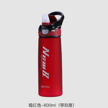 

Tritan Sports Water Bottle Portable with Straw Gym Metal Stainless Bottle Water Waterfles Bpa Vrij Plastic Bottle Drink HH50SP