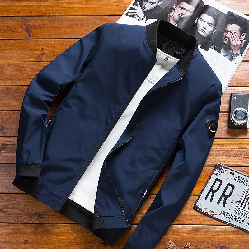 

2019 Spring New Style MEN'S Coat Jacket Men's Slim Fit Trend Versitile Fashion Baseball Collar Korean-style Casual Jacket Men's
