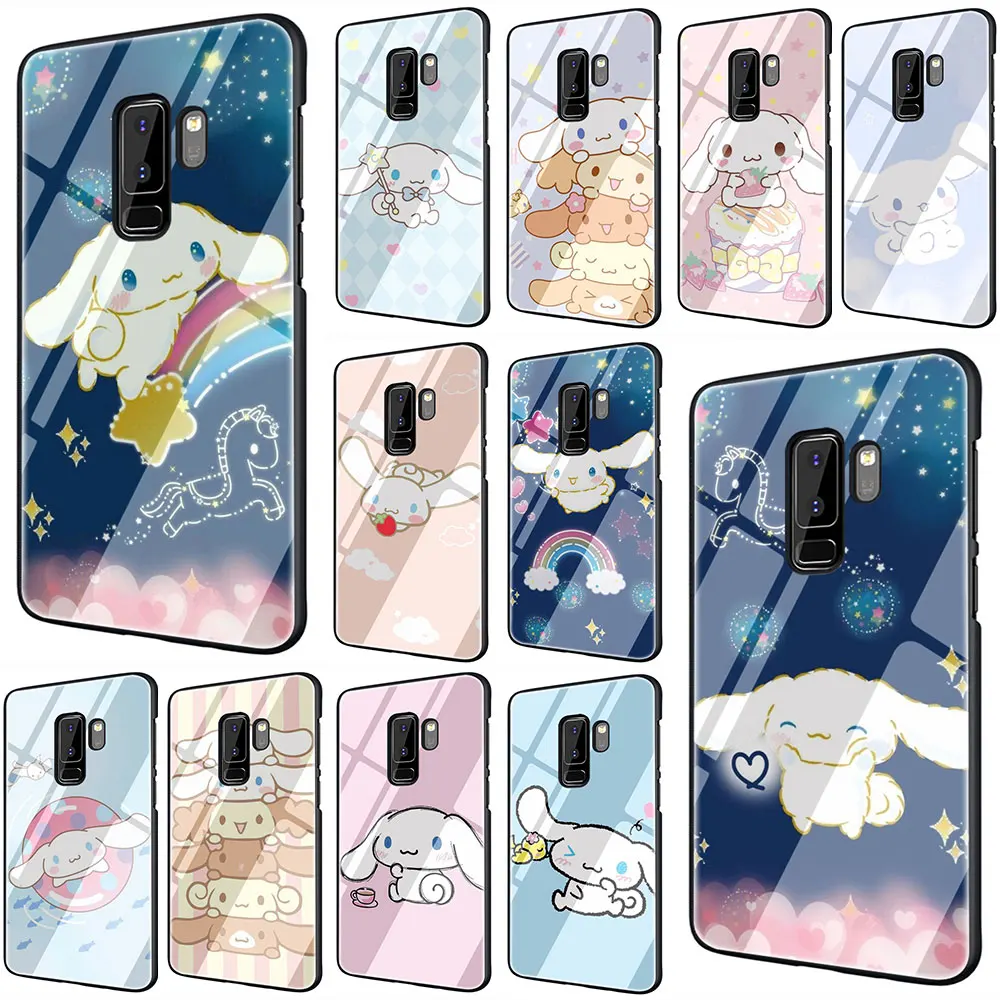 Милый мультяшный чехол EWAU cinnamoroll из закаленного стекла для телефона Galaxy S7 edge S8 9 10