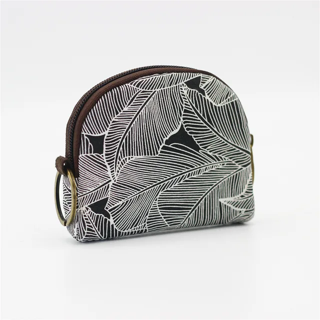 Women Leaf Large Screen Mobile Phone Bag  Capacity Canvas Messenger Bag Ladies Shoulder Bag coin purse