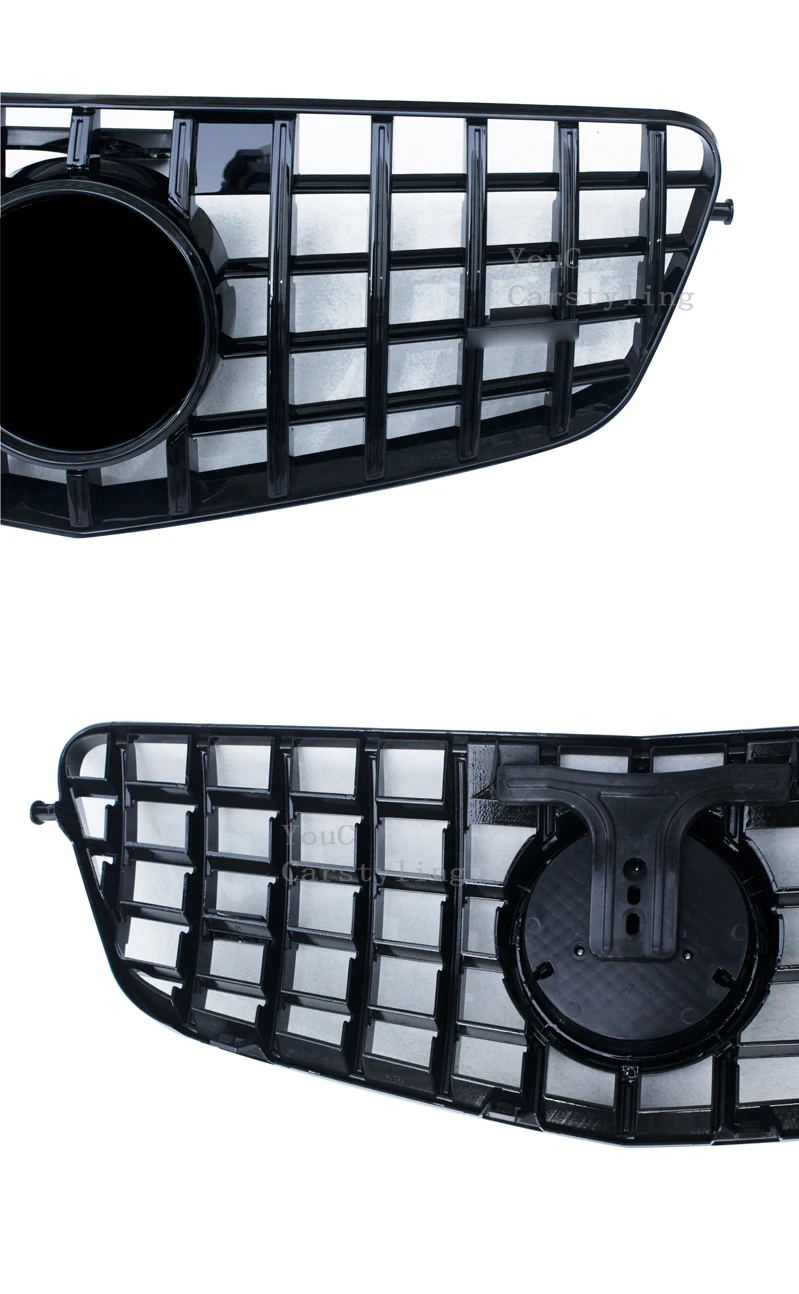 Решетка переднего бампера W212 GT Grill черная для Mercedes E Class W212 Sedan Pre-facelift 2010-2013 E200 E250 E300 E350 E400