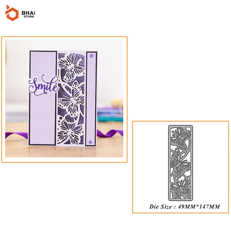 

2021 New Metal Cutting Dies Decoration Butterfly Lace Frame for Scrapbooking Craft Stencil DIY Album Template Decor Crafts