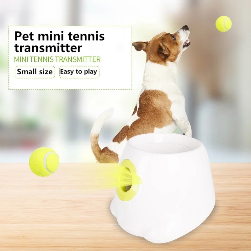 Dog Pet Toy Tennis Launcher Dog Interactive Automatic Ball Launcher Pet Ball Throwing Device 3/6/9m Training