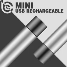 

USB Rechargable Mini LED Flashlight 3 Lighting Mode Waterproof Torch Telescopic Zoom Stylish Portable Suit for Night Lighting