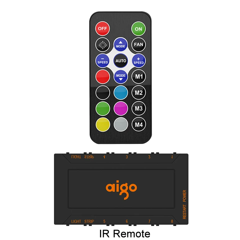 IR Remote Чехол для компьютера darkFlash Aigo DR12 вентилятор охлаждающий вентилятор для ПК светильник RGB регулируемый светодиодный 120 мм тихий+ ИК пульт дистанционного управления кулер вентиляторы процессор игровой чехол - Цвет лезвия: IR Remote