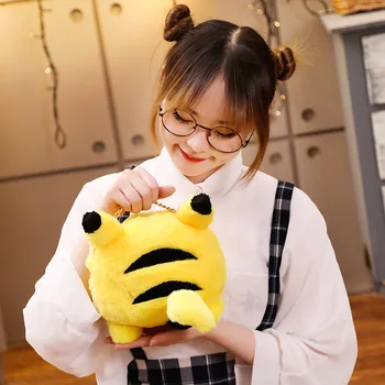 

New cartoon pikachu plush padded backpack fashion personality messenger bag shoulder bag girlfriend favorite cosmetic bag gift