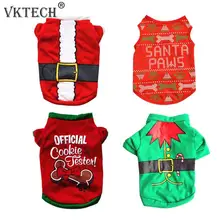 Милые Мультяшные рождественские футболки с собаками, мягкие хлопковые костюмы для домашних животных, одежда для косплея, одежда для собак, Рождественское украшение для домашних животных