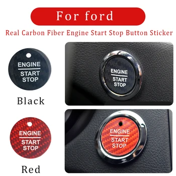 

Carbon Fiber Engine Start Stop Button Key Ignition Sticker For Ford Focus Everest Edge Mondeo Taurus F150 Explorer Accessories