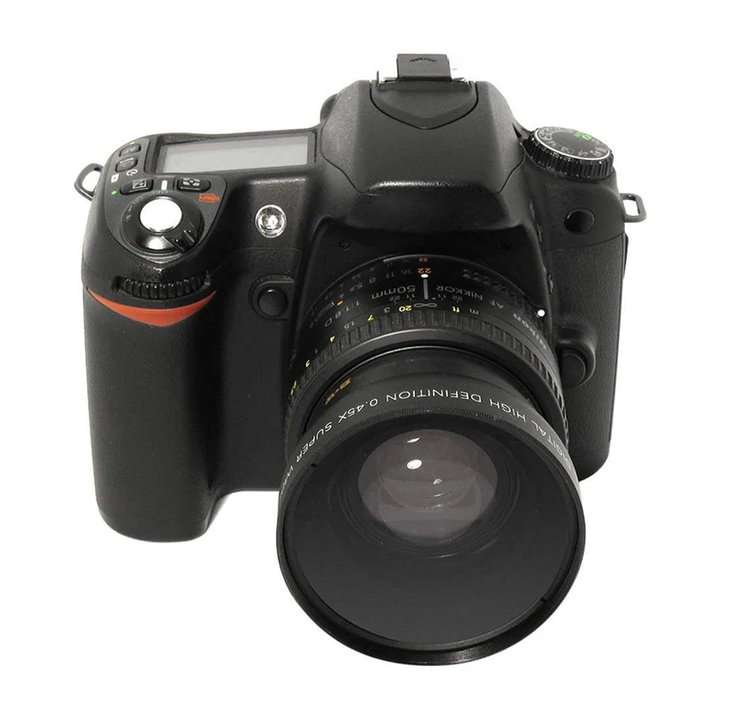 58 мм 0.45X Супер Макро широкоугольный объектив рыбий глаз для Canon Nikon Pentax DSLR SLR объектив камеры