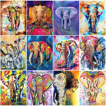 

HUACAN DIY Diamond Painting 5d Elephant Room Decoration Mosaic Animal Diamond Art Embroidery Handmade