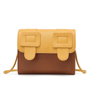 

Explosion Patchwork Color Women bag Quality Imitation Leather shoulder bag croosbody bag fashion simple handbag Postman #15