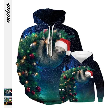 

Popular Christmas Parent-child Clothing Xmas Family Matching Clothes Pajamas Mother and Daughter Clothes Unisex Animal Sweaters