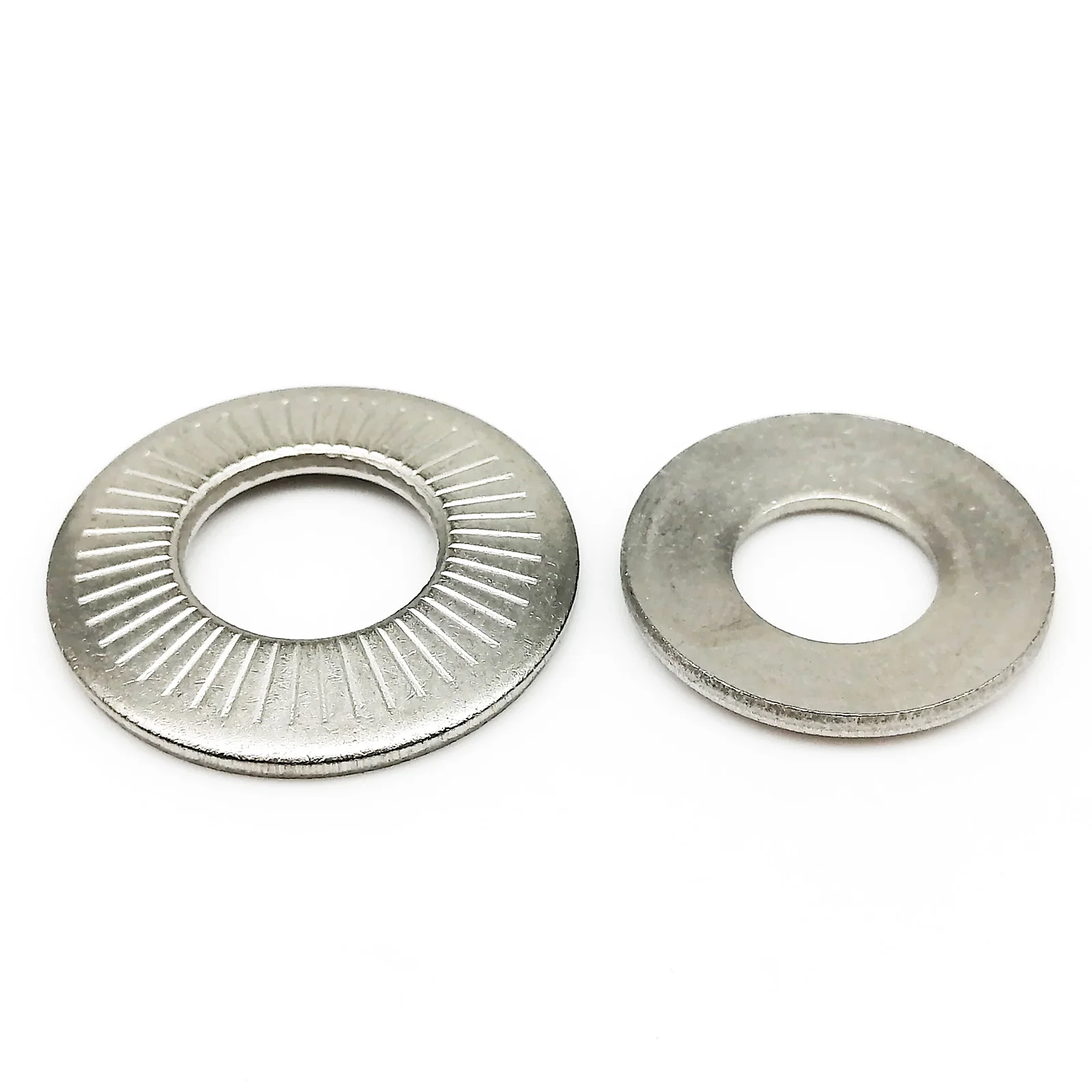 Disc Spring Washer 2/5/10/25/50pcs M3 M4 M5 M6 M8 M10 M12 M16 NFE25-511 304 Stainless Steel Serrated Knurled Elastic Gasket