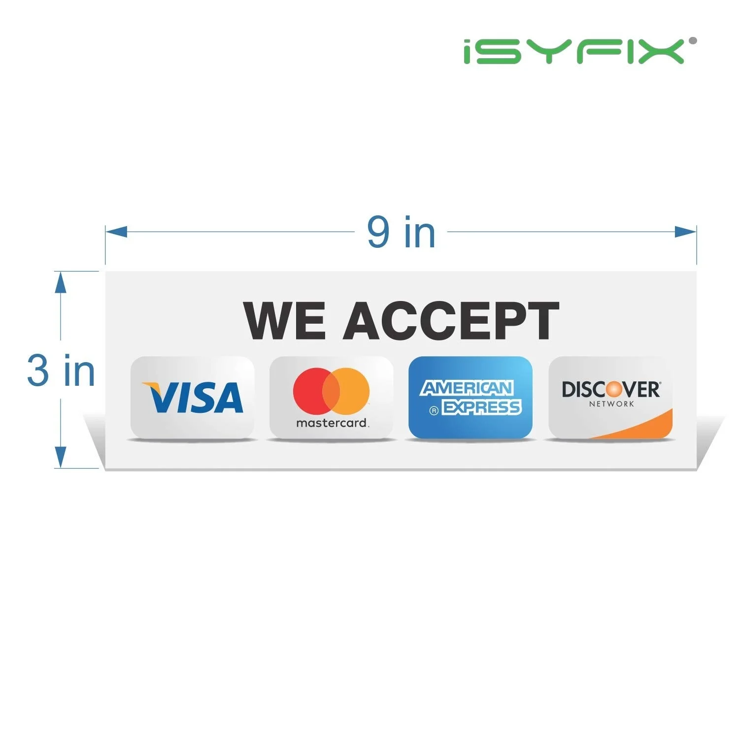 4xCredit карты Стикеры знаки Стикеры s в мы принимаем Кредитные карты Visa, Visa, MasterCard, Amex и откройте для себя, Премиум ламинирования, защита от ультрафиолетовых лучей, погода, с защитой от царапин