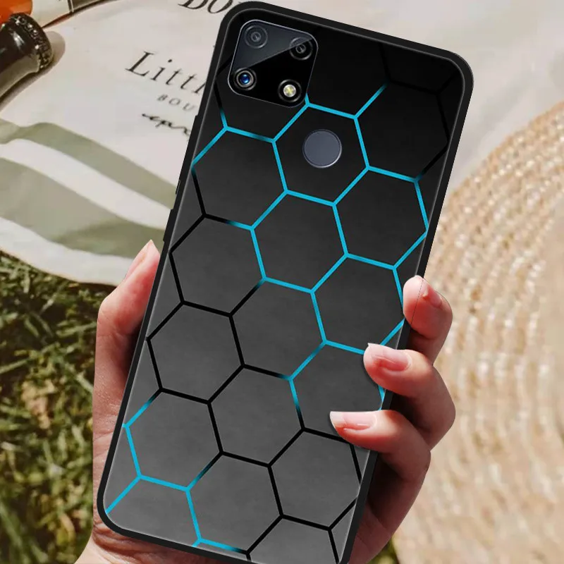 cell phone belt pouch For Realme C25s Case Silicon Back Cover Phone Case for Realme C25s RMX3195 C 25S C25 S Cases Realme C25s Soft bumper coque mous wallet Cases & Covers