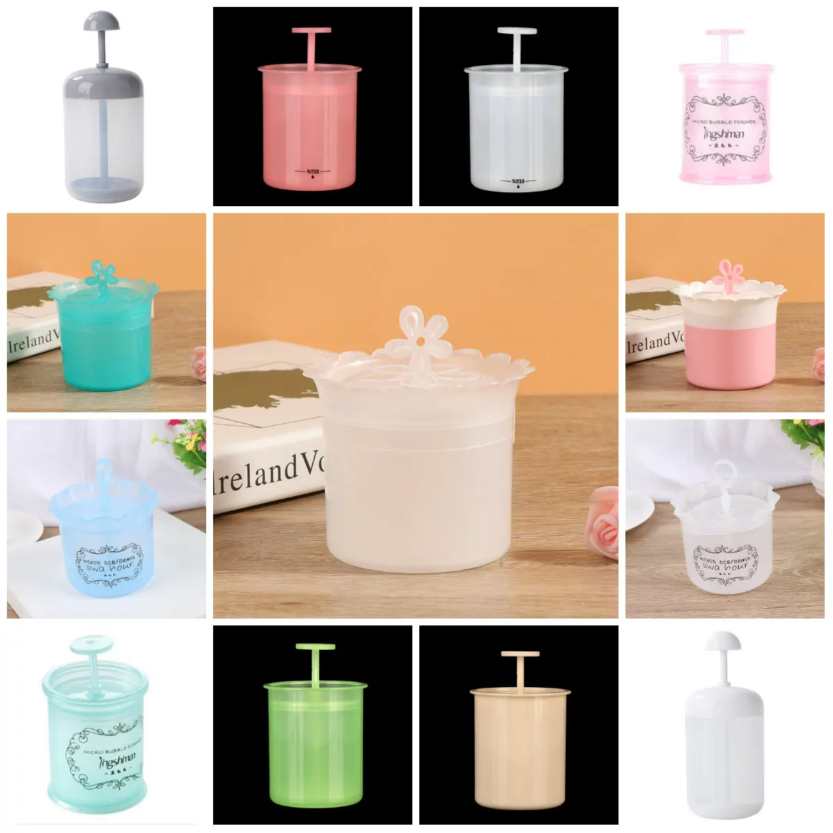 1pc Simple Face Cleanser Shower Bath Shampoo Foam Maker Bubble Foamer Device Cleansing Cream Foaming Clean Tool Multistyle