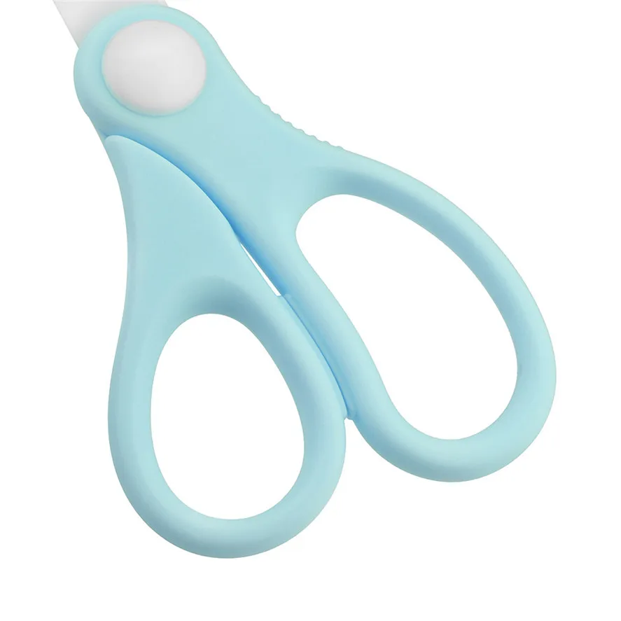 New 1Set Kitchen Gadget Premium Safety Portable Cutter Ceramic Vegetables Scissors Healthy Baby Food Scissors 0723#30