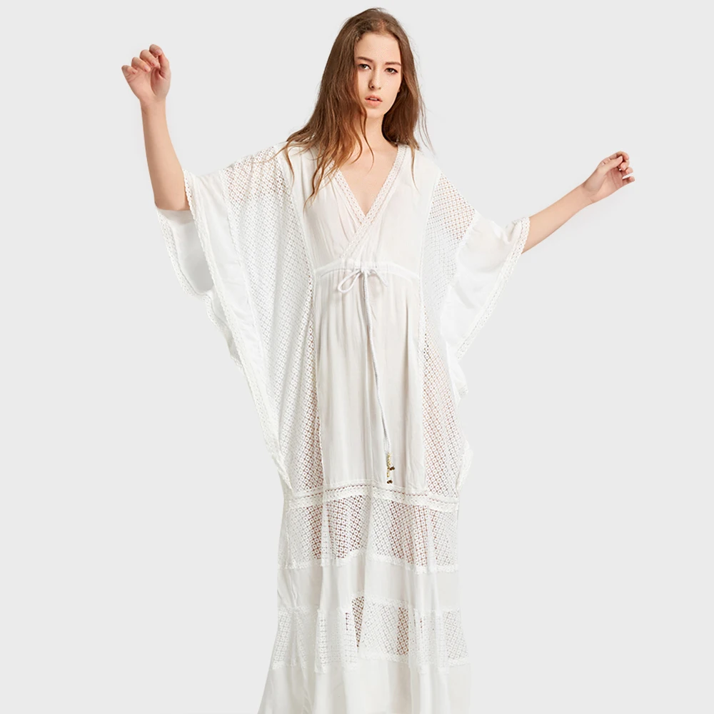 Boho элегантное платье макси с вырезами, сексуальное винтажное платье с v-образным вырезом и открытой спиной, шикарные платья, летние женские свободные повседневные платья