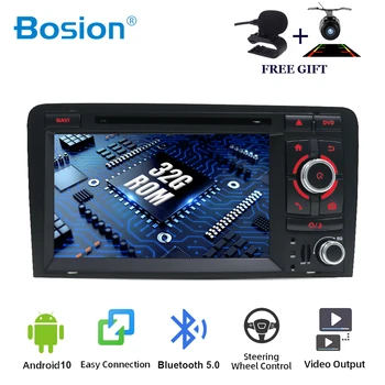 

Bosion Quad core Android 10 2DIN CAR DVD GPS player For Audi A3 8P 2003-2012 multimedia player Radio Stereo Audio Navigation BT