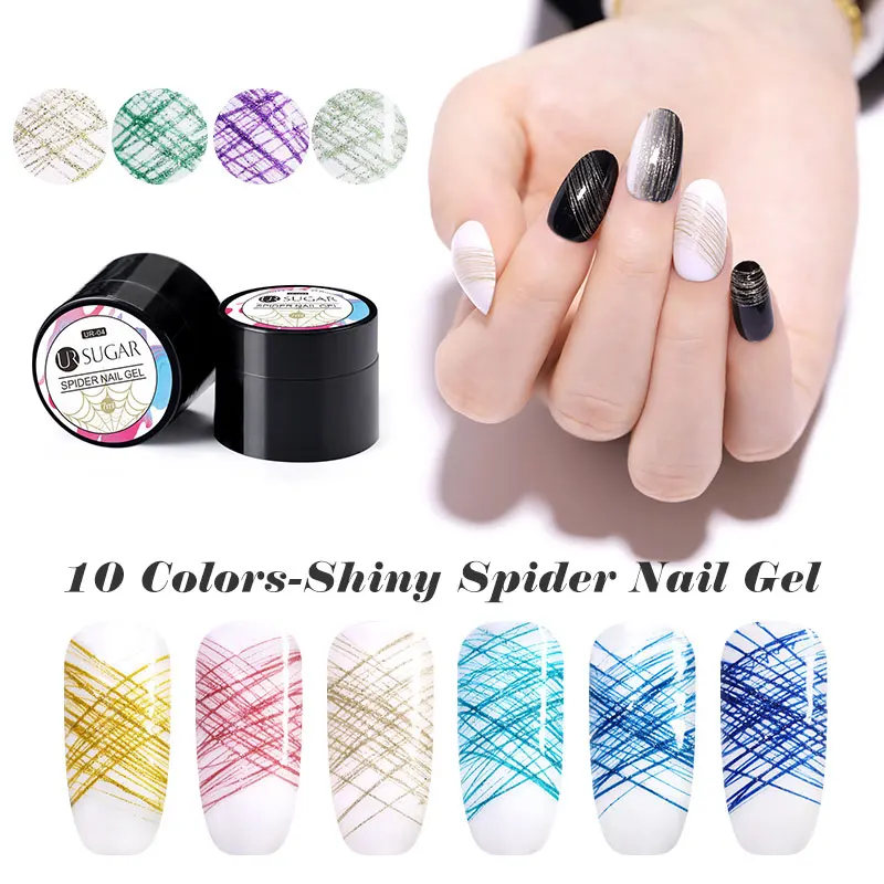 

UR SUGAR 7ml Spider Gel Polish Creative Wire Drawing Nail Art Gel Lacquer Point To Line Painting Gel Soak offUV Gel
