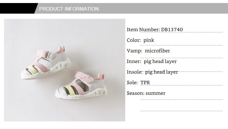 DB13740 Dave Bella summer baby girls fashion sandals new born infant shoes sandals dots letter shoes
