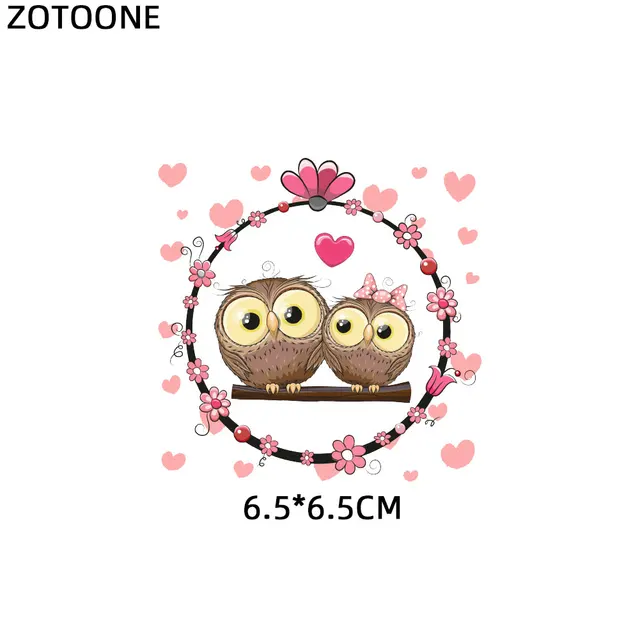 ZOTOONE Cute Cartoon Animal Patches Heat Transfer Iron on Patch for T-Shirt Children Gift DIY Clothes Stickers Heat Transfer G 1047